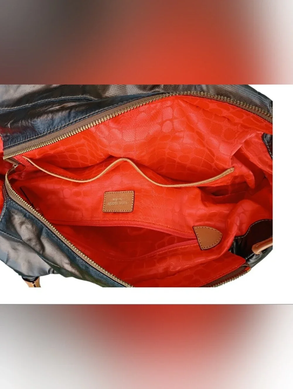 Kate Spade New York Charlie Snow Mass Quilted Puffer Shoulder Bag Bronze Leather
